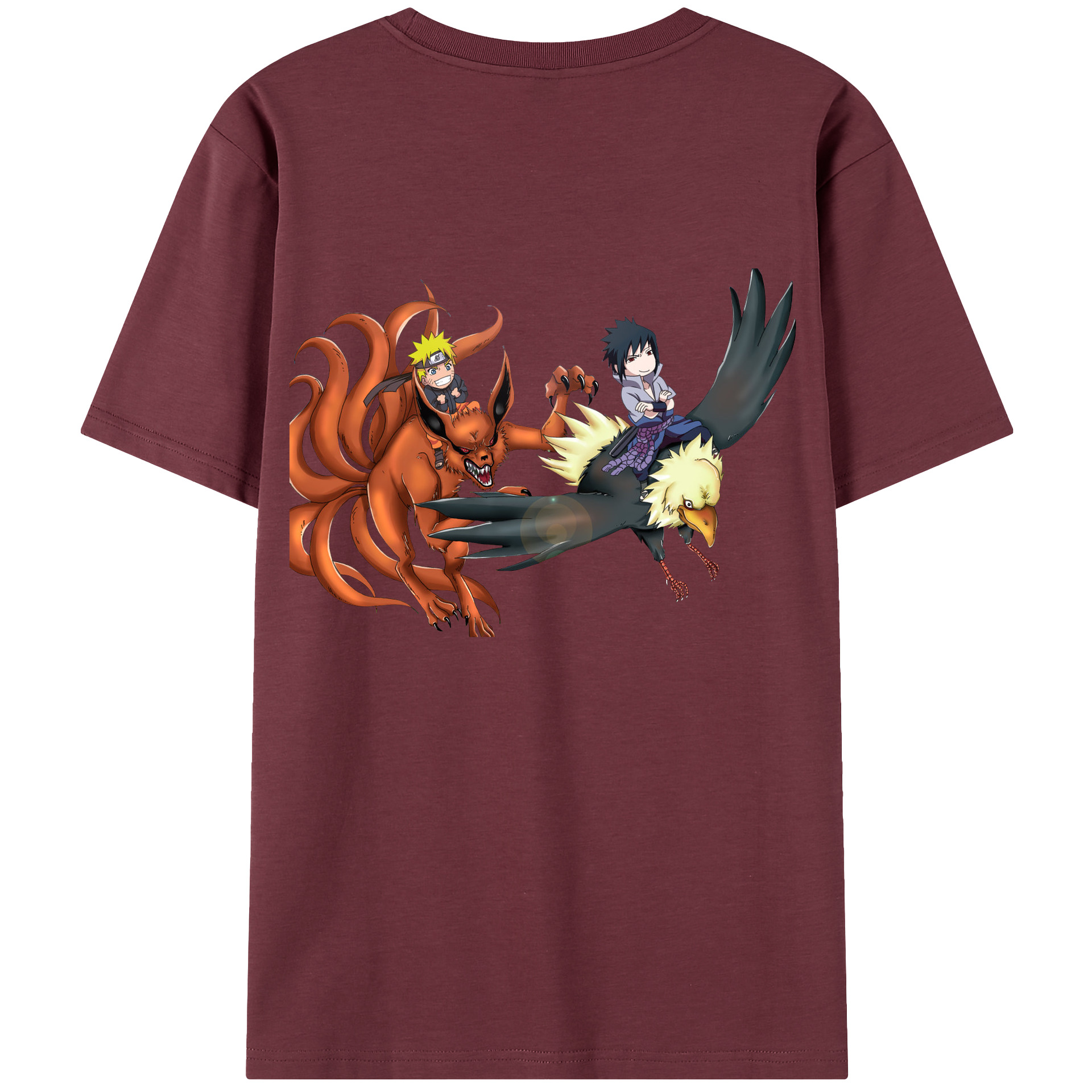 （画像用） NARUTO -ナルト- うずまき ナルト Uzumaki Naruto 綿100％半袖Tシャツ（背面プリント）